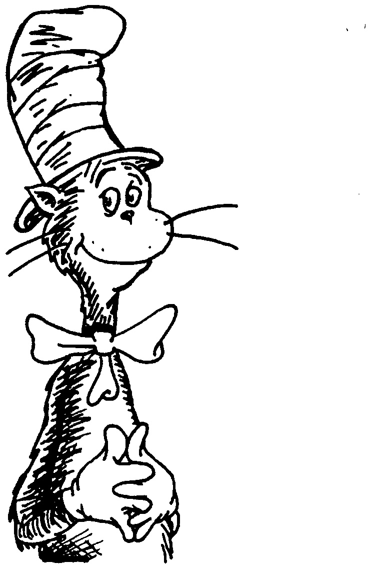 CAT,CARTOON IN TOPHAT WITH HANDS CLASPED by Dr. Seuss Enterprises, L.P