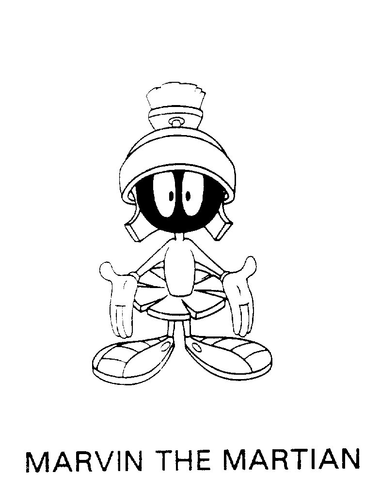 Marvin The Martian Coloring Pages Learny Kids Sketch Coloring Page.